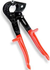 Sanuke Ratchet Cable Wire Cutter, Heavy Duty Ratcheting Cable Cutters for Electricians - Cutting Aluminum Copper Soft Wire up to 240mm²/600MCM