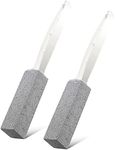 Kadden 2 Pack Toilet Cleaner Hard Water Build up Remover with Ergonomic Handle, Pumice Stone Cleanning Tool Stain Hard Water Ring Cleaner for Toilet, Pool, Bathroom, Sink