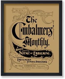 Poster Master Vintage Promotional Poster - Retro Halloween Print - Gift for Artist, Friend - The Embalmers Monthly, Morgue Workers, Funeral Directors - Wall Decor for Office, 11x14 Black Framed