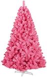 Ariv Pink Christmas Tree 1.2M/3.94ft Color Xmas Tree 218PVC Tips Metal Stand Frame Deco Family Store Hotel Home Party Holiday Decoration Ornaments