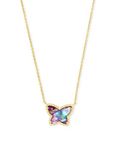 Kendra Scott Lillia Butterfly Pendant Necklace for Women, Fashion Jewelry, Brass Metal