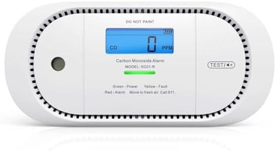 X-Sense Carbon Monoxide Detector Alarm with Digital LCD Display, Replaceable Battery CO Alarm Detector with Peak Value Memory, XC01-R