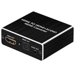 Microware HDMI Audio Extractor Converter 4K x 2K 3D HDMI in to HDMI and Optical SPDIF Toslink Splitter Adapter with 3.5mm Stereo HiFi Sound RCA Audio Convertor Adaptor Switch to 5.1 CH 1080p Selector