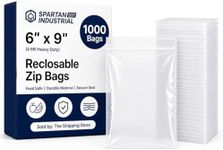 6” X 9” (1000 Count) Thick Durable Quart Clear Reclosable Zip Bags