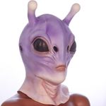 Stobbod Horror Alien Mask Funny Halloween Monster Cosplay Mask Creepy Scary Masquerade Party Costume Accessories Full Head Latex Prop