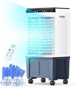 Air Choice Evaporative Air Cooler, 1800CFM Swamp Cooler with 12H Timer, Remote Control, 110° Oscillation & 5.3 Gal Water Tank, 4 Ice Packs, 3 Speeds, 3-in-1 Evaporative Cooler for Outdoor Indoor Use