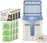 Neater Pets Neater Scooper Standard Size, 195 Refill Bags – Mess-Free Cat Litter Scooper with Bag, Spill-Proof Kitty Litter Scoop with Bin/Scoop Holder