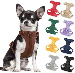 No Pull Lightweight Dog Harness: Adjustable Durable Breathable Mesh Pet Vest Harness with Soft & Comfortable Cushion, for Small Medium Large Dogs (XS, Coca Mocha)