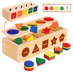 LZDMY Toddler Toys for 2 3 Year Old Boys Girls, Wooden Montessori Educational Toys for 2-3 Year Olds, Sensory Color Shape Sorting Toys, Gifts for Boys Girls Age 1-3