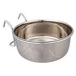 Trixie Stainless Steel Bowl with Holder Holds 900ml Diameter 14cm