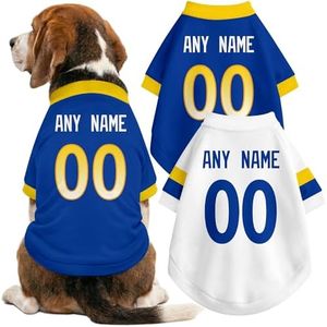 DALLASC Los Angeles R Dog Clothes Custom Name Number T Shirt for Dog Gifts