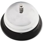 Advantus Call Bell, 3.34-Inch Diameter, Brushed Nickel with Black Base, CB10000