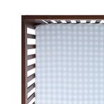 abracadabra Cotton Fitted Crib Sheet for Newborns & Infants (60 cm x 120 cm, Blue Check)