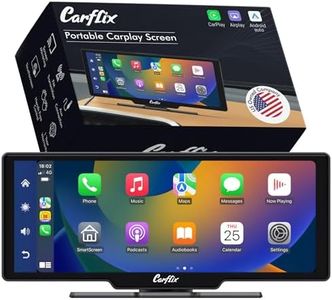 Carflix Portable Wireless CarPlay Screen for Car - 10.26 Inch Car Play Screen & Stereo Compatible with Android Auto and Apple CarPlay - Multimedia Player, Bluetooth,Navigation Screen for All Vehicles