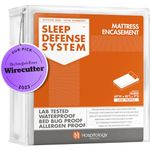 Sleep Defense System - Waterproof/Proof Mattress Encasement - 60-Inch by 80-Inch, Queen - LOW PROFILE 9"