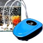 Despacito Rechargeable Aquarium Air Pump Silent Accessories Air Pump for Aquarium Fish Tank Oxygen Pump for Fish Tank Small Aquarium 2Way with 2Air Outlet Air Stones USB Plug