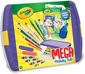 CRAYOLA Mega Activity Tub - Including Crayons, Markers, Pencils, Pens, Paints, Clays, Colouring Book and Stickers | Kids Arts sand Crafts | Ideal for Kids Aged 4+