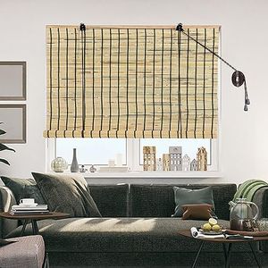 ALIMOO Bamboo Blinds, Bamboo Roll Up Shades for Windows, Light Filtering Bamboo Roller Shades for Indoor Outdoor Home Patio Porch 30" W X 72" L