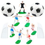 12 Pieces Football Cake Decoration Set, Soccer Team Cake Topper Cupcake Soccer Player Birthday Cake Decoration Football Theme Soccer Football Figures Football Boys Girls Party Decoration kit Supplies