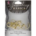 Cousin Jewelry Basics 12-Piece Euro Lever Earring, Gold