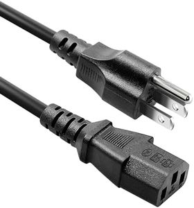 10 FT Gaming PC Power Cord for iBuyPower HP Dell STGAubron CyberpowerPC Skytech Thermaltake, Replacement Desktop Computers TVs, Monitors & More 3 Prong Power Cable