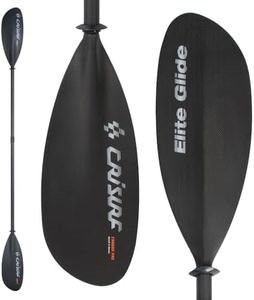 CRISURF GP09A-Black Full Carbon Fiber Kayak Paddle – Ultra-Lightweight Carbon Shaft & Blade, Tool-Free Length & Angle Adjustment, Floating Design with Drip Rings for Performance Paddling