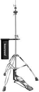 keerpusi Hi-hat Stand with Drum Sticks Holder, Double Braced 3-Leg Adjustable Hi-Hat Cymbal Stand with Smooth Pedal Lightweight (4.5lb)