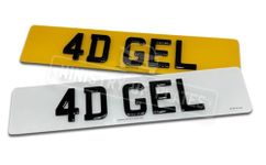 Number Plates - Customise Your Own - PREMIUM 2D/3D/4D/4D GEL - Badges/Borders/Size - Choose Your Own Style 100% UK MOT Compliant/Road Legal - Customised Registration (Front & Rear Plate)