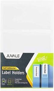 30 Pack Self Adhesive Pockets with Blank Card Labels, Clear Label Holders with White Cards (2.1 x 4 in)