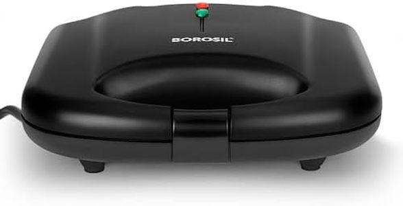 Borosil Klassy 800 Watt Sandwich Maker, 2 Slice Sandwich Maker, Non-stick Nontoxic plates opens 90°, BPA & PTFE Free