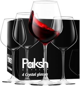 Paksh Novelty Italian Red Wine Glasses - 18 Ounce - Wine Glass Clear (Set of 4)