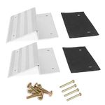 CYEAH Truck Loading Ramp Ends - 12 inch Aluminum Ramps Bracket and Rubber Feet Kit, Tailgate Ramp Kit Ramp Plate Kit for Car, Trucks, Trailer, Driveway, Shed, Lawn Mower