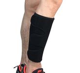 FAVIO Adjustable Calf Shin Brace Splint Support for Pain Relief from Calf Injury, Shin Splints Treatment, Sprains, Running, Sports, Recovery Calf Sleeve for Men and Women Pain Relief (Black)