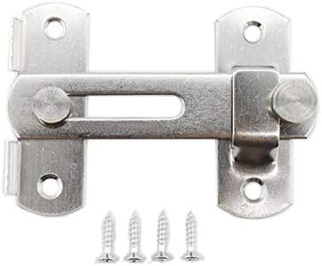Stainless Steel Flip Latch Gate Latches Barn Door Latch Sliding Door Latch Safety Door Bolt Latch Lock for Pet Door Barn Door French Door (1, Silver)