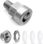 Universal Bicycle Trailer Axle Adapter for M10x1.0/3/8" x26/M5 Solid Axles - Heavy-Duty 304 Stainless Steel Coupler with Anti-Lock Design（M10 x 1.0 Solid axle）