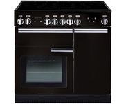 Rangemaster Professional Plus PROP90EIGB/C 90cm wide Electric Range Cooker with Induction Hob - Black - A/A Rated