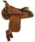 AJ Tack 5" Decorative Western Saddle Dark Brown