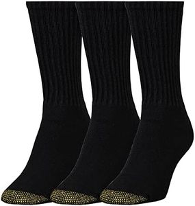 Gold Toe womens 3 Pack Ultratec Crew athletic socks, Black, 9 11 US
