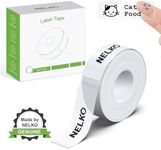 Nelko Genuine P21 Label Maker Tape, Adapted Label Print Paper, 14x50mm (0.55"x1.97"), Standard Laminated Labeling Replacement, Multipurpose of P21 Label Maker, 180 Tapes/Roll, 1 Roll, Transparent