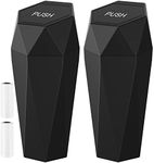 2Pcs Car Trash Cans, Leakproof Universal Mini Automatic Portable Garbage Bin with 2 Roll Garbage Bag, Easy to Clean, Diamond Shaped Interior Automotive Accessories for Car Door (A)