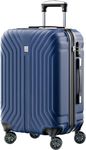 AnyZip Luggage Expandable PC ABS Durable Hardside Suitcase with Spinner Wheels TSA Lock Carry-On 20 Inch Blue