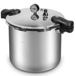 Barton Pressure Canner 22-Quart Capacity Pressure Cooker Built-in Pressure Gauge with (1) Rack, Aluminum Polished