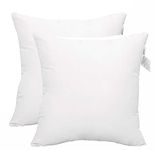 ACCENTHOME 2 Pc Pack Throw Pillow Inserts Hypoallergenic Square Form Sham Stuffer 16" x 16"