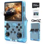 RegiisJoy Handheld Game Console 3.5 inch IPS Screen 30000 Games Mini Retro Console 3800mAh Portable Pocket Arcade 45 Emulators 256G TF Card Blue