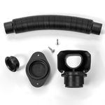 XCWT Rain Barrel Diverter Kit for 2x3 Downspout, Rain Water Diverter Connector System Fits Rectangular Downspouts, Converts Plastics Barrel into Rain Barrel