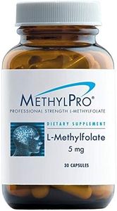 MethylPro 5mg L Methylfolate - Professional Strength Active Methyl Folate Supplement for Brain Support & Balanced Mood - Gluten-Free Cognitive Supplement with No Fillers (30 Capsules)