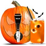 Pumpkin Tap Beverage Dispenser Kit - Fruit Keg Tapping Kit & Coring Tool - Juice DIY Spigot, Beer Faucet, Great Spout to Turn Halloween Pumpkins into Ice Tea & Alcohol Drink Party Cocktails