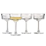 Pasabahce Elysia Champagne Flutes -260 cc, Set of 4, Bridal Party Flutes to Toast, Crystal Clear Glasses for Champagne, Cocktail Glass for Party Night