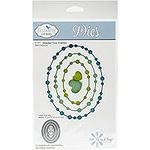 Elizabeth Craft Designs Beaded Oval Frames Die, Metal, Grey, 26.2 x 15 x 0.1 cm