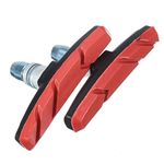 LIGHTER HOUSE Metal V Brake Holder Shoes with Rubber Pads for Mountain Striking (Red) - Set of 2 Pieces